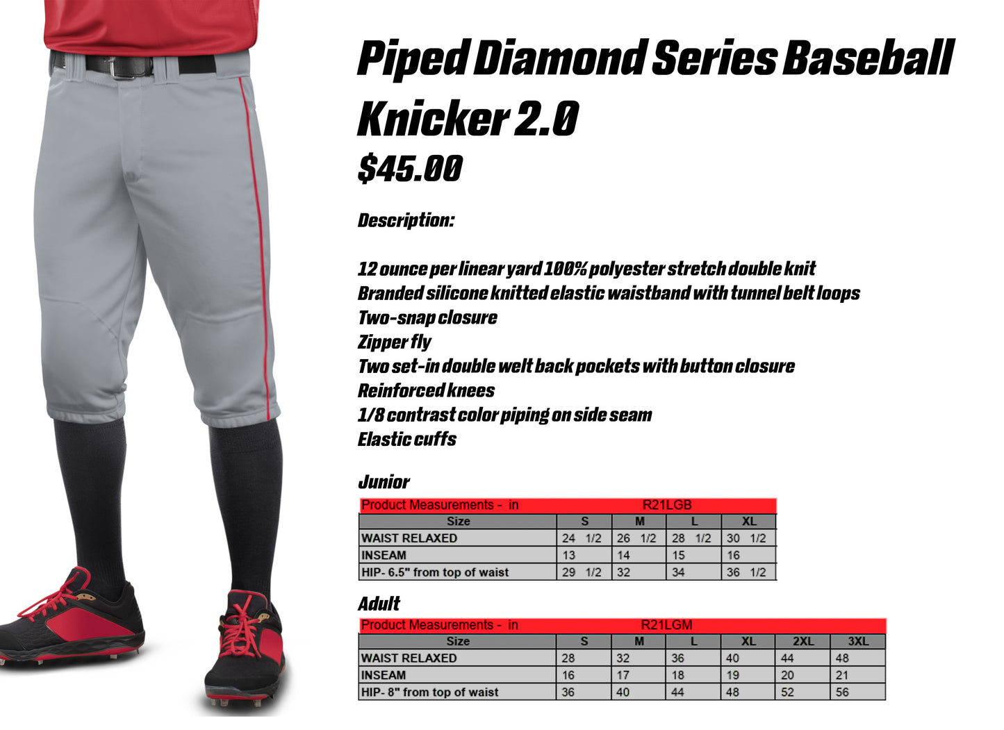 Knicker de baseball Russell Solid Diamond Series 2.0